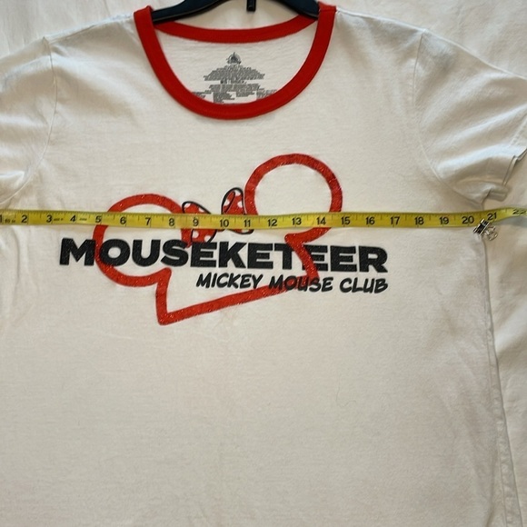 DISNEY PARKS White and Red Minnie “Mouseketeer” Short Sleeve Tee Short Size L - Picture 5 of 7